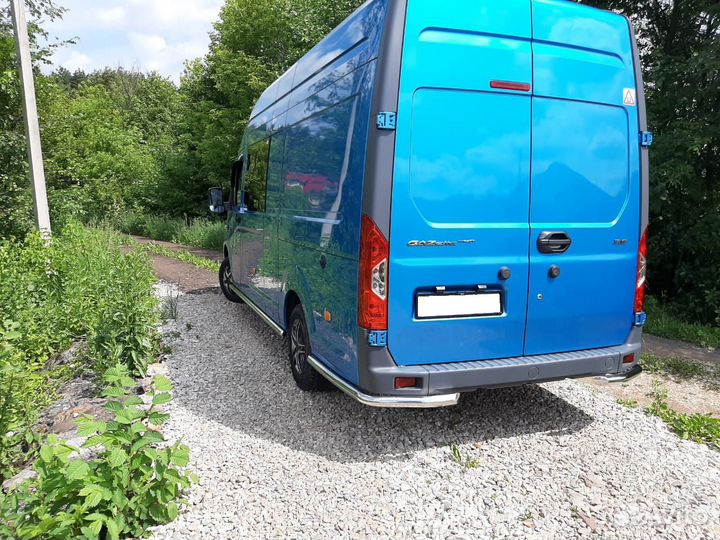 Защита заднего бампера угловая 60 мм Газель Next