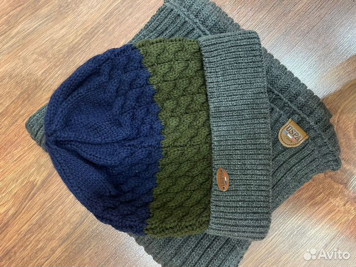 Комплект шапка и шарф мужской