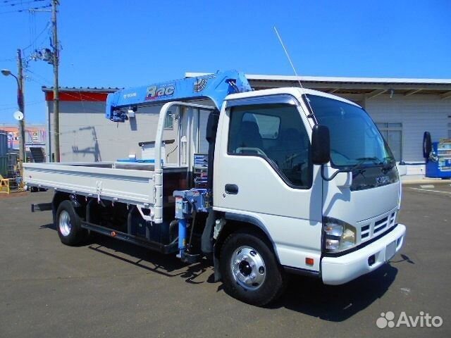 Бортовой грузовик Isuzu Elf с КМУ Tadano, 2006