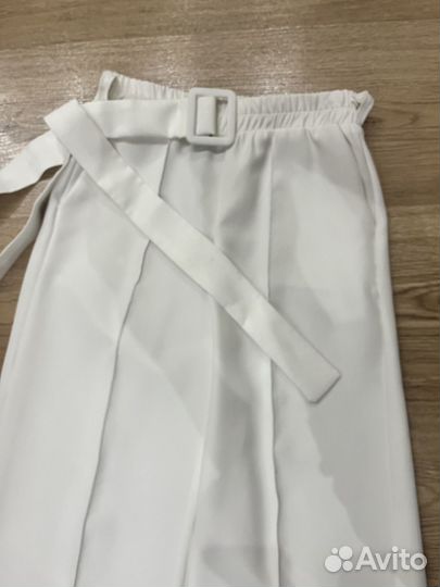 Брюки палаццо белые для девочки