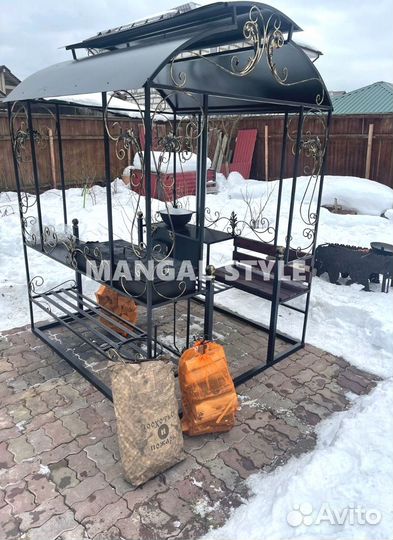 Мангал с крышей