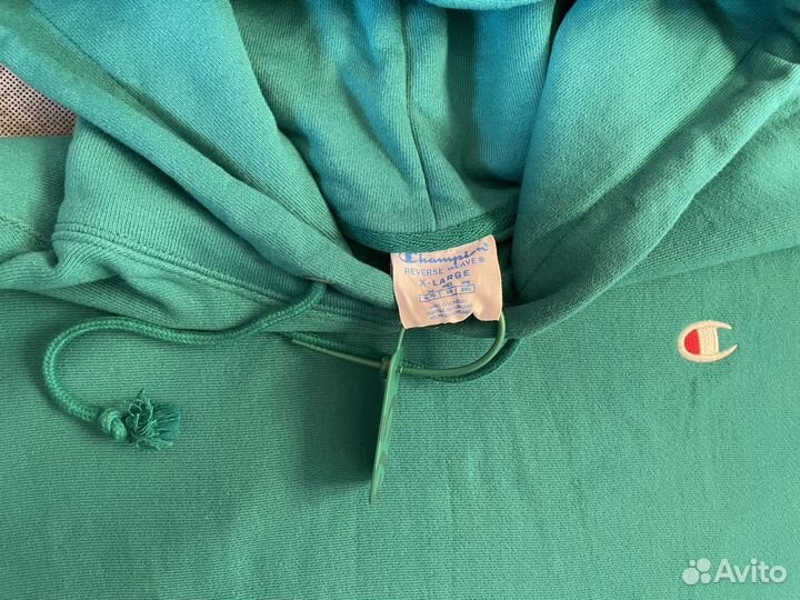 Худи зеленое champion оригинал