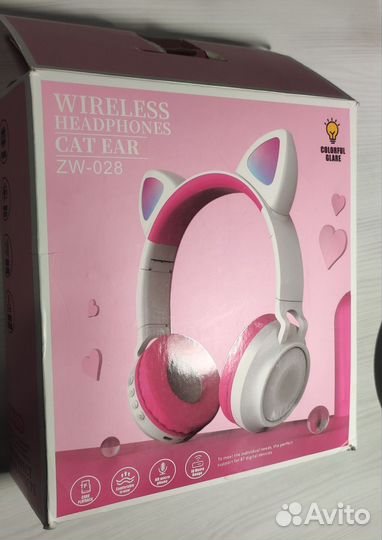 Беспроводные наушники ZW-028 для девочки с ушками