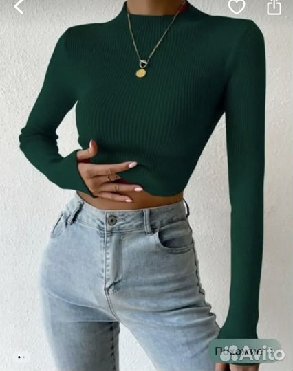 Кроп топ с длинным рукавом лонгслив