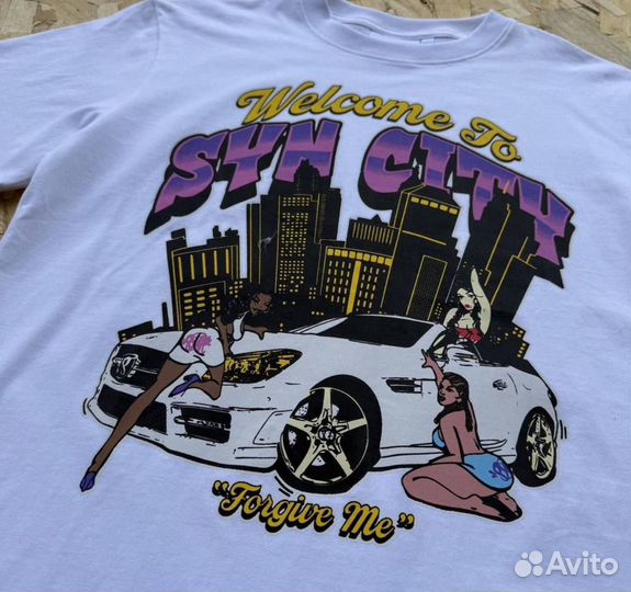 Футболка Syna World белая оверсайз