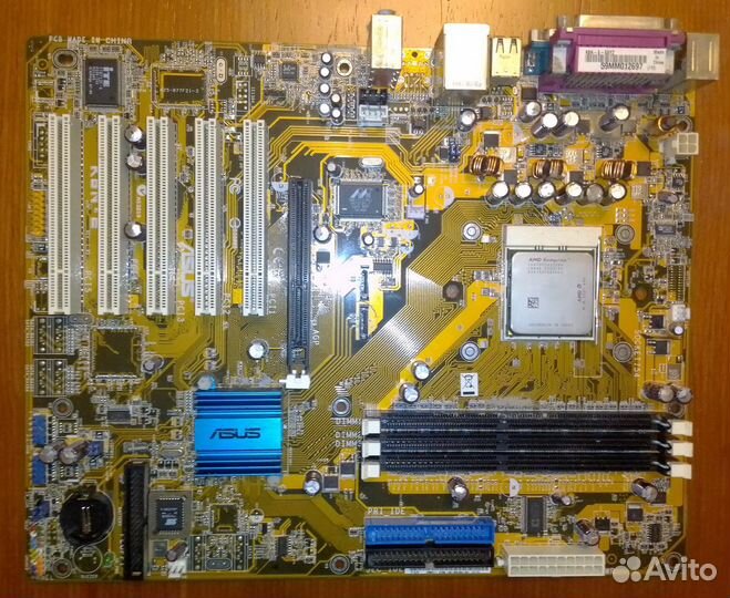 Старая материнская плата с процессором