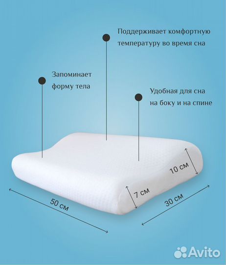 Ортопедическая подушка с эффектом памяти