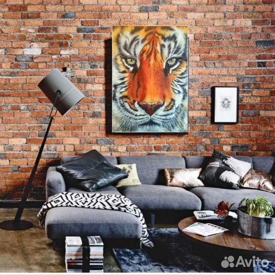 Тигр. Картина. Масло, холст на подрамнике, 50х70