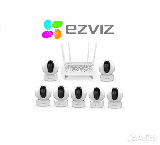 Комплект на 7камер ezviz C6CN
