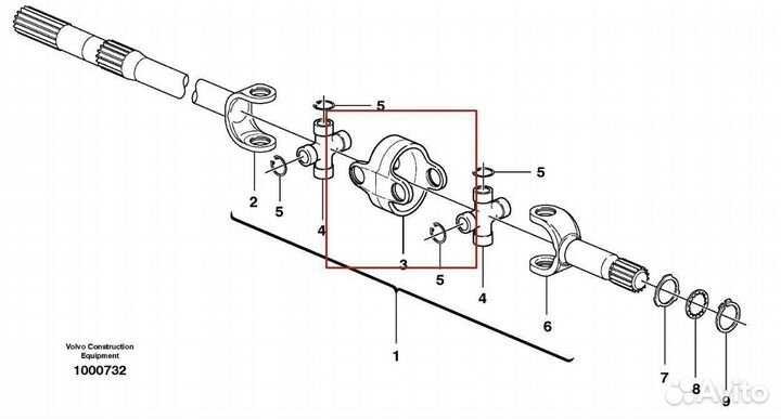 CA0046279 Фланец муфта соединительная полуоси