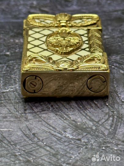 Редкая зажигалка S.T. Dupont versailles золото