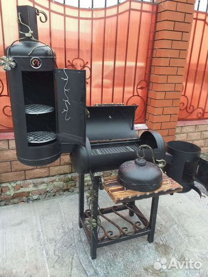 Коптильня-мангал, печь под казан