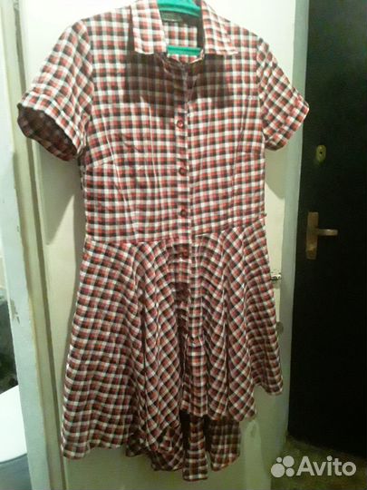 Платье-рубашка с ассиметричной юбкой