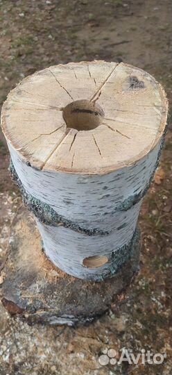 Финская свеча, полено с собой