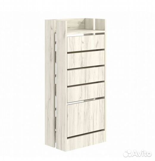 Обувница Дуб крафт белый