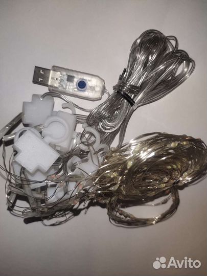 Гирлянда светодиодная штора с пультом