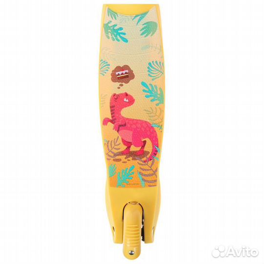 Самокат graffiti-mini print, цв. жёлтый