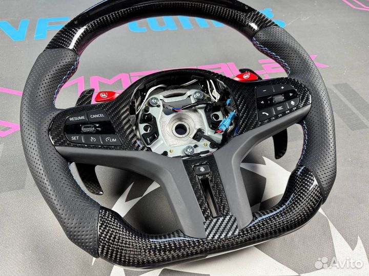 Руль BMW G30 G05 G06 карбон тахометр подогрев