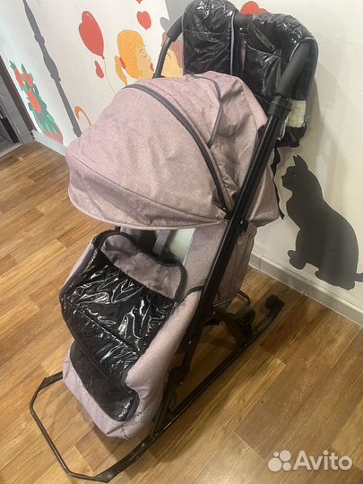 Детские санки коляска бу