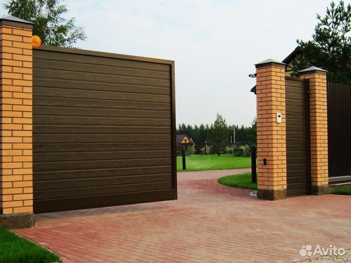 Откатные (сдвижные) ворота с электроприводом