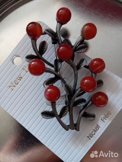 Брошь. Натуральный агат