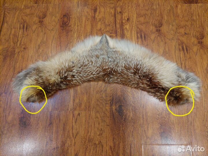 Воротник лиса, опушка, мех натуральный