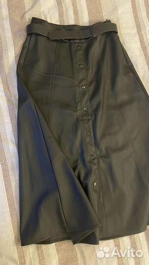 Юбка кожаная