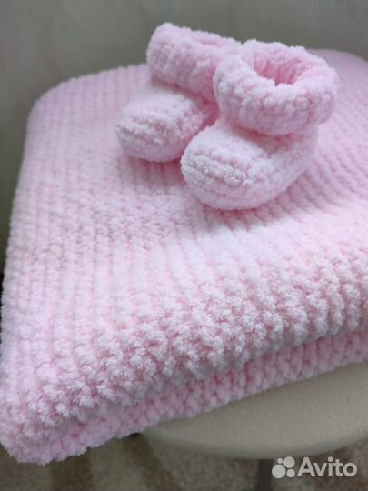 Плед детский вязаный ручная работа