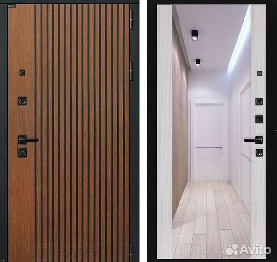 Дверь входная коричневая Италия Шторм