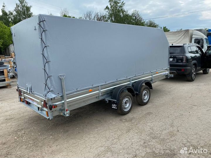Двухосный прицеп мзса817735 кат.В кузов 4,5на 1,5м