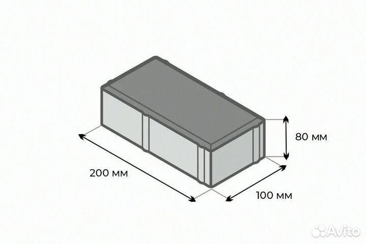 Тротуарная плитка / Брусчатка Новосибирск 80мм