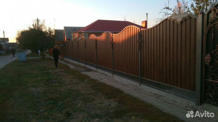 Заборы, навесы,кровельные работы