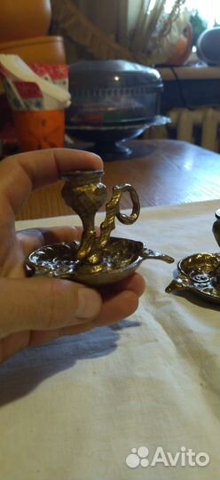 Подсвечники СССР латунь