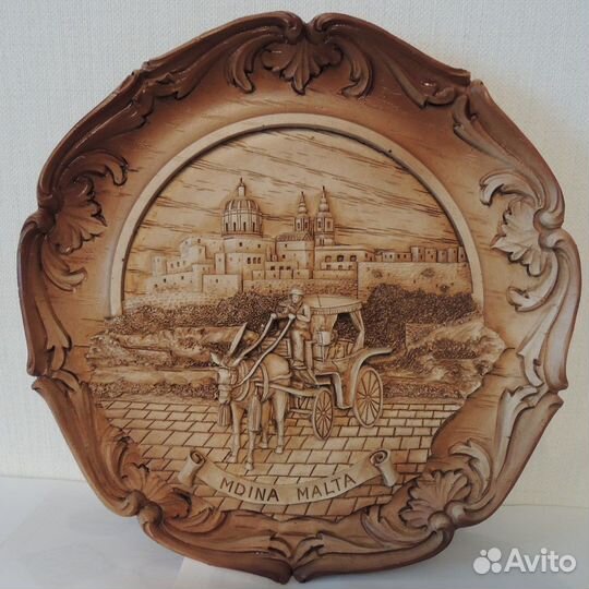 Декоративная настенная тарелка, Мальта, керамика