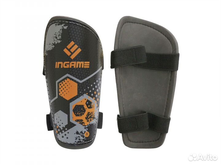 Щитки футбольные Ingame Freestyle оранжевые/голубы