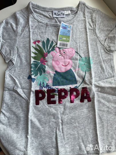 Футболка на девочку Свинка Пэппа 122/128 новая
