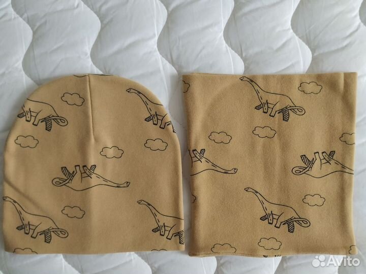 Комплект: Шапка + снуд (манишка/шарф) Демисезон