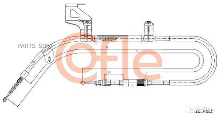 Cofle 92.10.7482 Трос стояночного тормоза