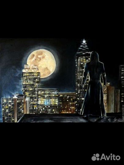 Картина маслом на холсте Ночь