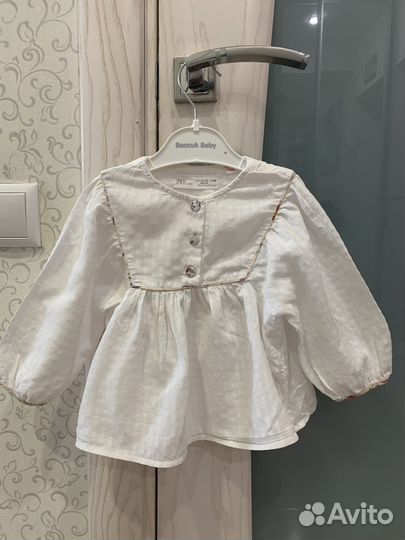 Рубашка zara для девочки 86
