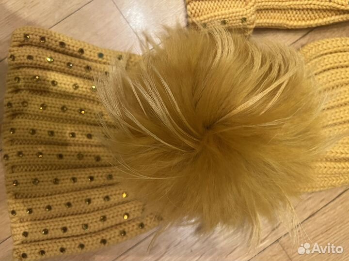 Комплект шапка и шарф для девочки