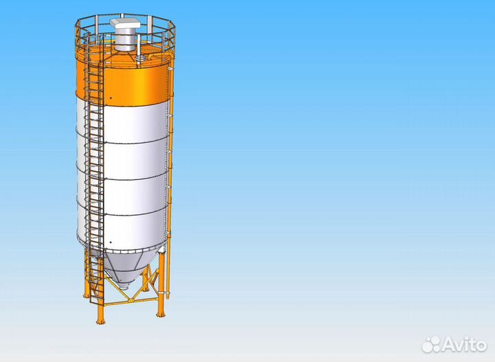 Силос цементный сцр 35-200 тонн