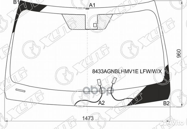 Стекло лобовое (Обогрев полный/ Датчик дождя)