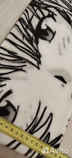 Шарф Evangeloin. Плотный флис. Ч/б. 147*19