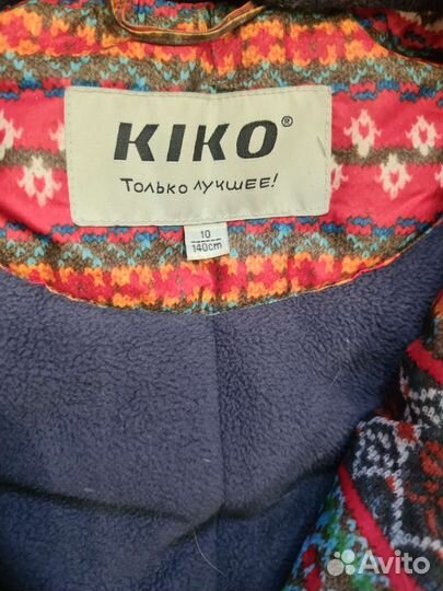 Пальто зимнее kiko для девочки 140 146