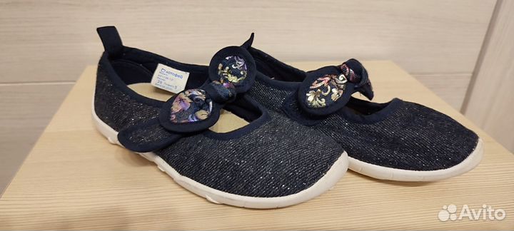 Туфли текстильные 28 р-р, девочка