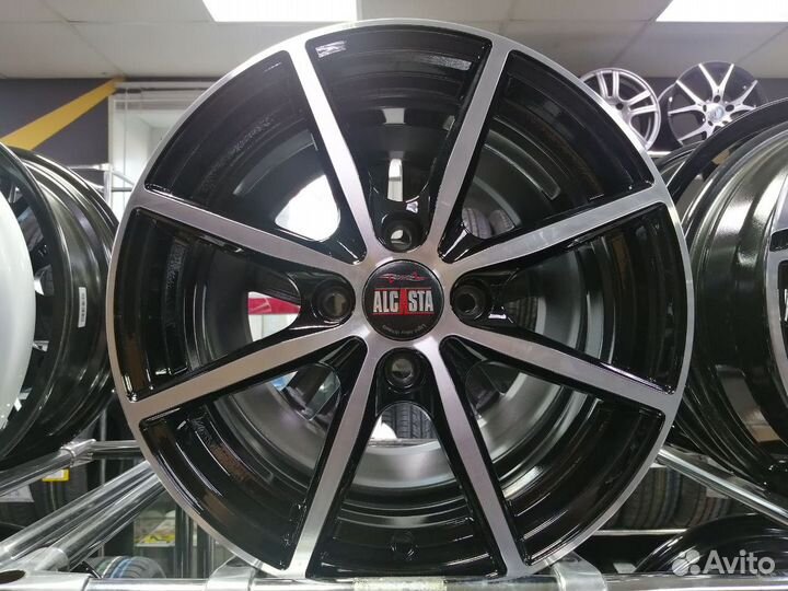 Диск литой alcasta M63 6x15 4x100 ET46 DIA54.1 BKF