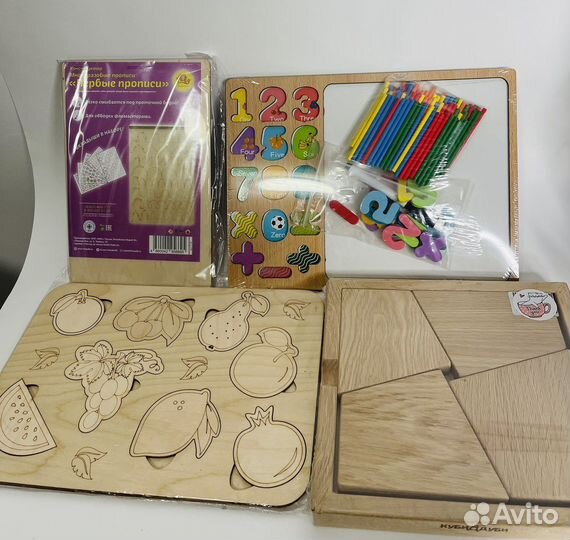 Деревянные развивающие игрушки монтессори новые