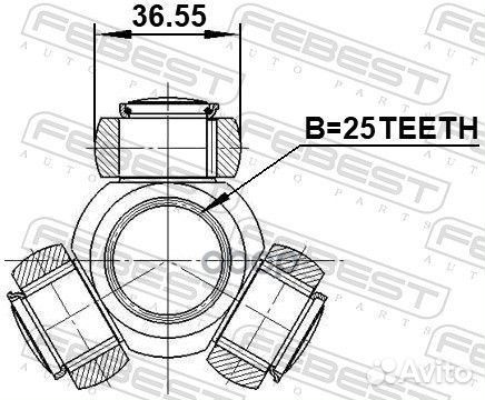 Трипоид hyundai tucson 04-10/2006 1216-efmt 121