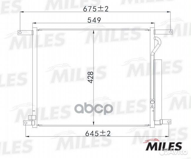 Конденсер chevrolet aveo 1.4 08- accb067 Miles